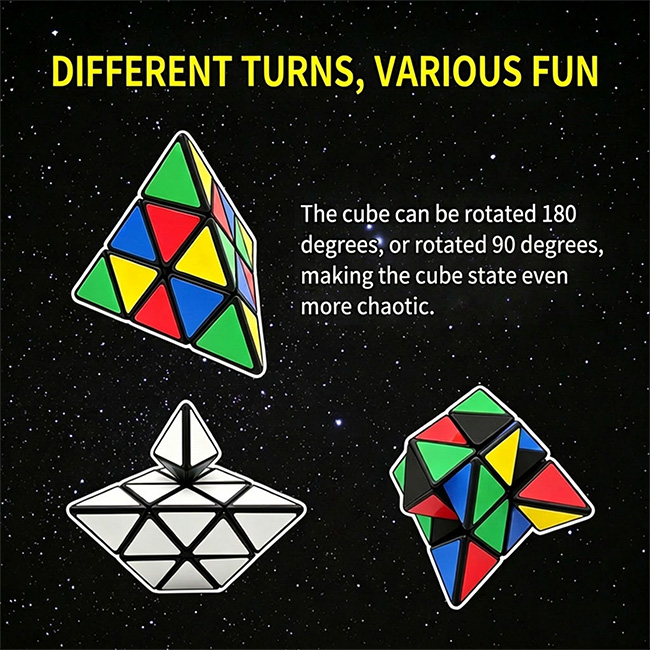 ZEPUZZLES Tricky Pyraminx White Stickered